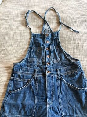 Pilcro and the Letterpress Light Blue Denim Overalls